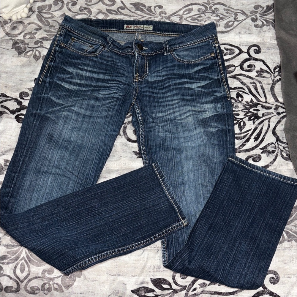 BKE Dark Blue Straight Leg Jeans size 31x31.5